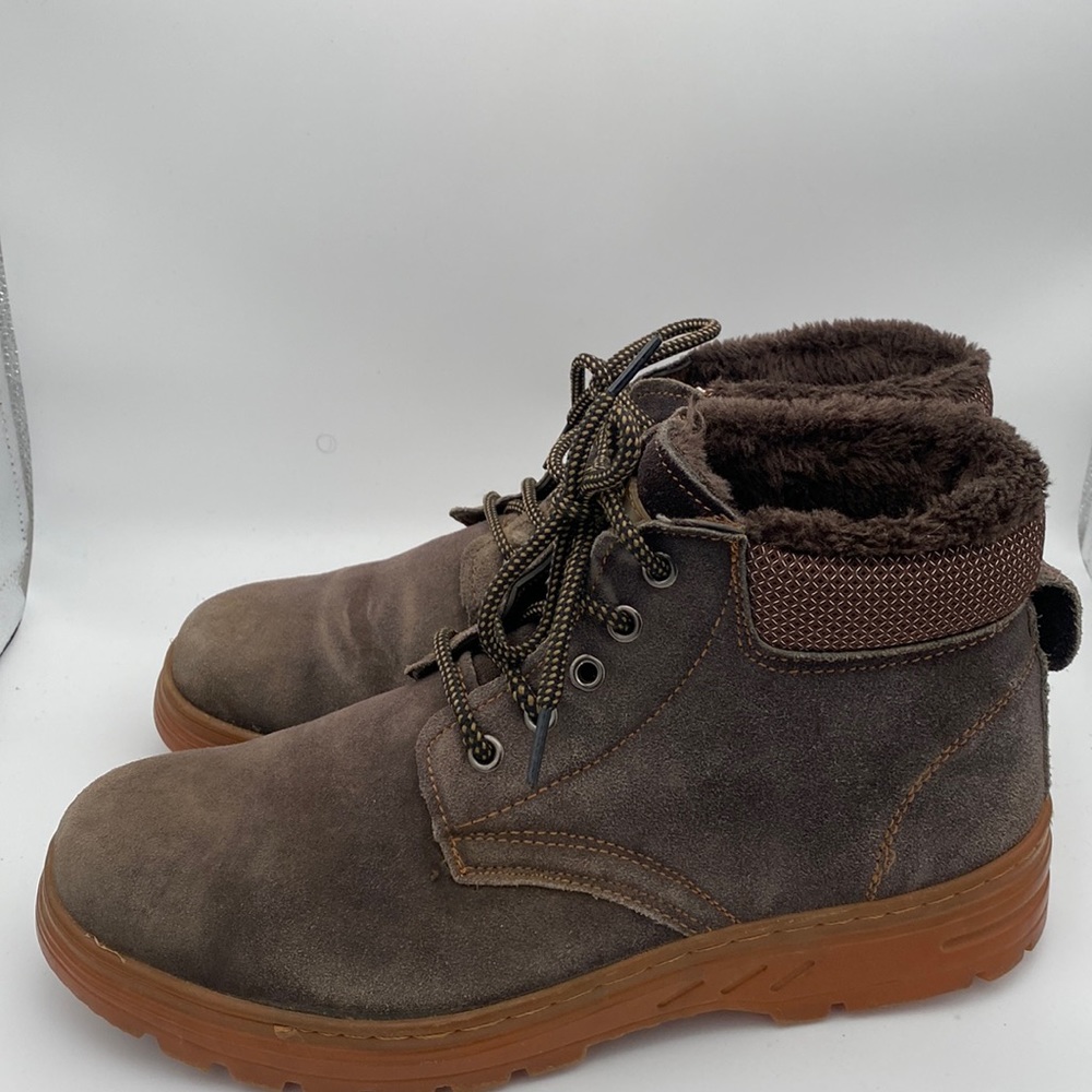 AQX Men's Brown Steel Toe Safety Boots, Size 46 EU, Size 12 USA